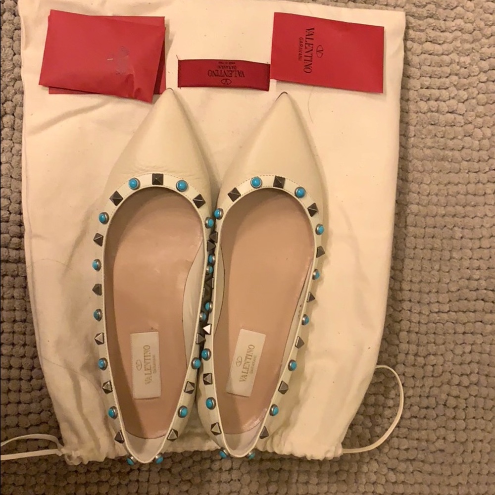 valentino rockstud flat